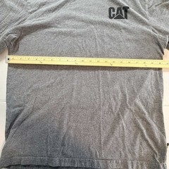 CAT Caterpillar Long Sleeve Shirt Gray Size Large L/G Workwear Logo Tee (B007)