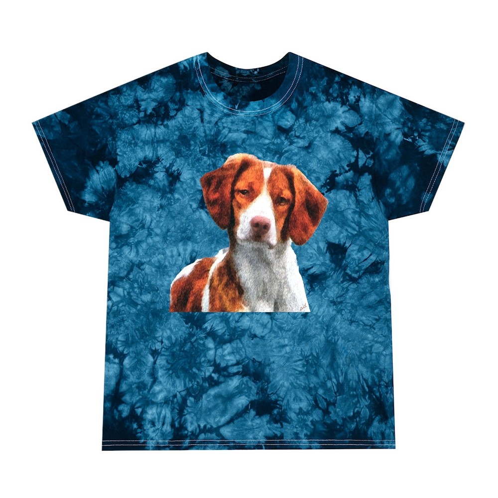 Gunner Brittany Spaniel Crystal Tie-Dye Unisex Tee