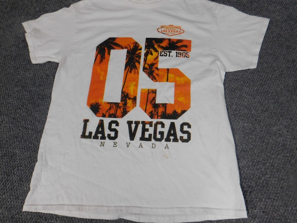 Las Vegas Mens Shirt Large White workout lifting