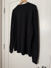 NWT J Crew Oarsman Jacquard Rib-knit Henley Shirt Mens Sz L Black Preppy CL754