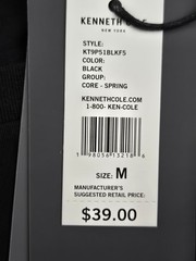 Kenneth Cole Men’s Active Tech Muscle Tee Stretch Soft Cotton UPF 50+ Black