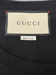 GUCCI Classic Logo black Cotton T Shirt Unisex Size Large