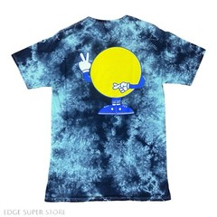 Alab Dark Blue Tie Dye Crew Neck Short Sleeve Smiley Face Tee Tshirt Size Medium