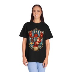 Deckchair Stripe Lobster Beach Guardian T-Shirt Graphic