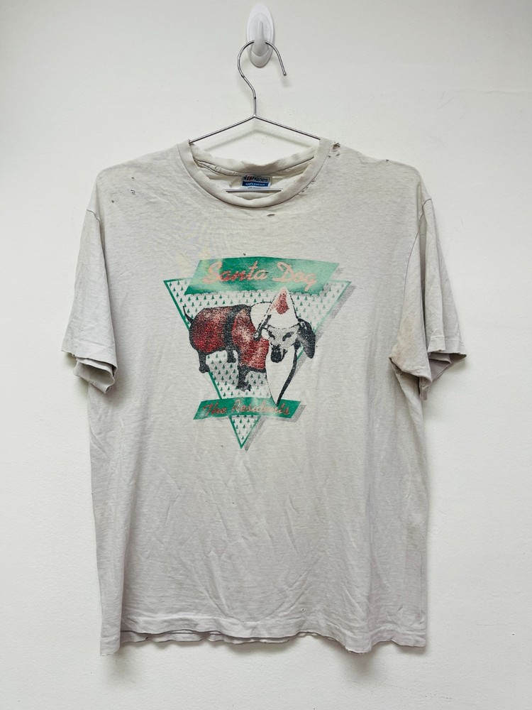 Vintage The Residents T Shirt Santa Dog 1980s 80s Sz L Thrashed Original Punk