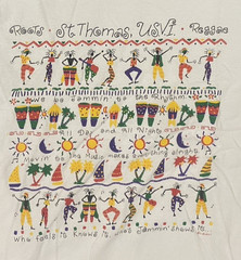 Vintage St. Thomas U.S. Virgin Islands Roots Reggae T Shirt Rasta Stripes Large