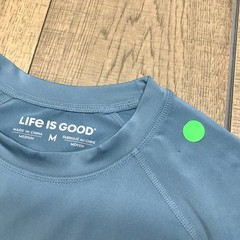 Life is Good Yacht Shirt Mens Size M Blue Long Sleeve Tee Boat Performance UPF50