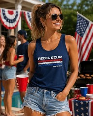Outlaw Since Funny Quote Graphic Design Tank Top