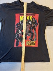 KISS Marvel T Shirt Mens Large Graphic Band Tee Gildan Anvil Lightweight