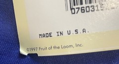 Vintage Fruit Of The Loom Turtle Neck Shirt Women XL Blue Longsleeve 1997 USA