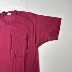 VTG BVD Shirt Mens Large Maroon Pocket Crewneck USA Single Stitch Selvedge