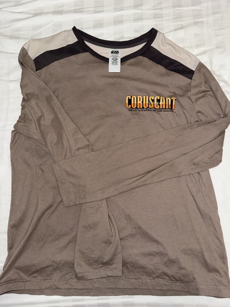 Star Wars Coruscant Tee Long Sleeve Disney Parks Galaxy’s Edge Sz Lg New
