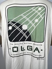 Jerzees O.L.G.A Off White Long Sleeve Shirt Guitar Archive Unisex SZ XL