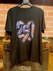 USA 250th Anniversary T-Shirt Black Patriotic Graphic Tee Size 3XL Unisex