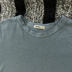 🇺🇸 Buck Mason Yuma Tee T-Shirt Mens L Hemp Blend Short Sleeve Crewneck Blue