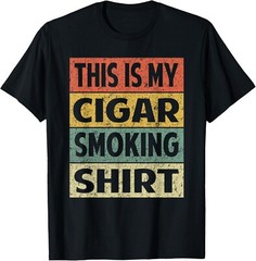 Cigar Smoking Shirt Funny Retro Vintage Cigar Smoker Gift Unisex T-Shirt