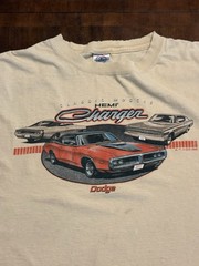 Vintage Dodge Charger Classic Muscle HEMI Graphic T-Shirt XL Delta Magnum Weight
