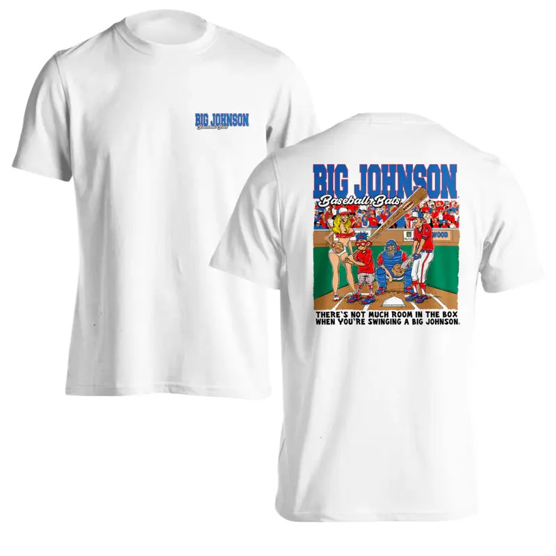 Big Johnson Baseball Bats Graphic T-Shirt – Vintage Funny Baseball Tee