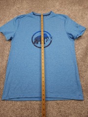Mammut T Shirt Mens Medium Blue Stretch Lightweight Breathable Outdoor Logo