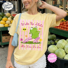 Wake Up Sluts It’s Time To Sin Frog Shirt Funny Girls Trip Party Graphic Tee