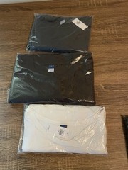 Old Navy Men’s Crew Neck Solid Short Sleeve T-Shirt Lot 3 Black/White