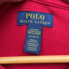 Polo Ralph Lauren Thermal Shirt Mens XL Red Long Sleeve Waffle Thermal Fleece