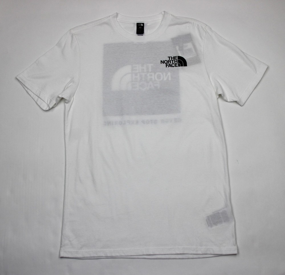 The North Face Box NSE T-Shirt Mens Small White Logo Graphic NWT Outdoor