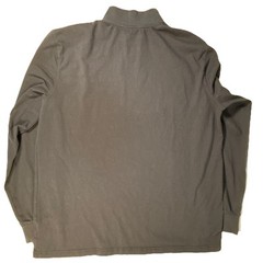 LL Bean Mens Shirt Size Large Tall Black High Neck Long Sleeve Classic