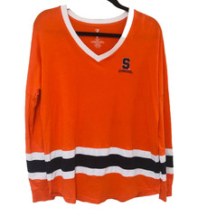 Syracuse Mens L Long Sleeve T Shirt Jersey Colosseum Cotton Unisex Collegiate