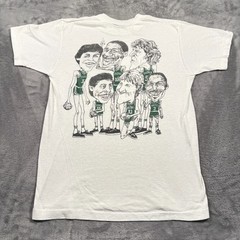 Vintage 90s Boston Celtics NBA Basketball Best Six Pack T-Shirt Mens Small White