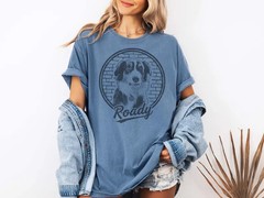 Custom Vintage Pet Portrait Dog Comfort Tee Personalized Pet Lover
