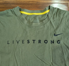 Vintage Nike Team Lance Armstrong Live Strong Long Sleeve Green T Shirt Size XL