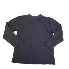 T Shirt Mens Large Blue Long Sleeve Crewneck Taint Work Outdoor Uniform Shirt