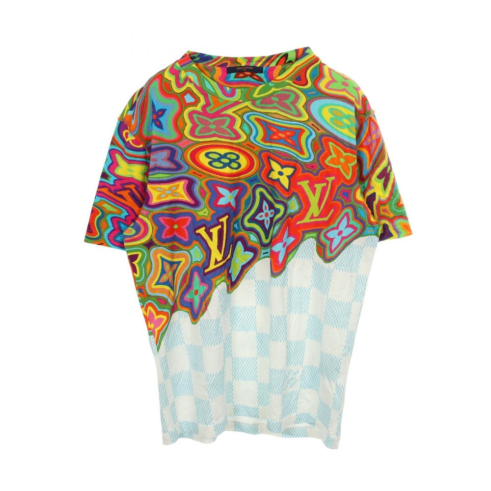 LOUIS VUITTON Printed Damier LV Short sleeve T-shirt #XL RM211 NPG HKY74W cotton