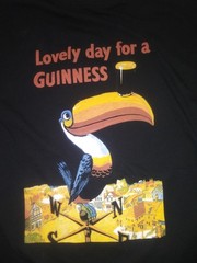 Guinness Black Toucan Graphic T-Shirt Lovely Day For A Guinness Relaxed Men’s M