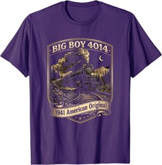 Big Boy 4014 Train Engineer Steam Train Conductor American T-Shirt