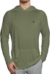 Men’s Hooded Sun Shirt UPF 50+ Long Sleeve Fishing Shirt SPF Rash Guard