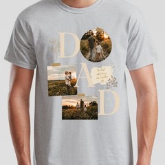 Personalised Mens T Shirt Custom Add Your Photo Text Front Back Print Tee