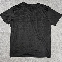 Kenneth Cole V-Neck T-Shirt Men L Black Mesh Camo Polyester Spandex