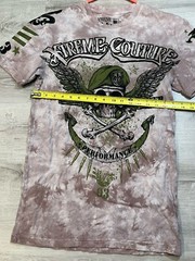 Vintage Y2K Xtreme Couture T Shirt Grunge Tattoo Skull Print Size Medium