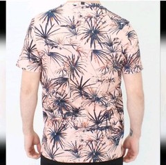 Ted Baker Men’s Yorkii Tropical Tee Shirt Size 2 Short Sleeve Salmon Pull-On