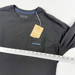 Patagonia Mens Responsibili-Tee Pocket T-Shirt S Black Board Logo 37655 NWT