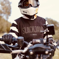 SLACKJAW Breakout ICON Applique LS Tee – Black/Bone Heavy-Weight Streetwear