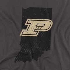 Purdue University Adult T-Shirt Official Indiana, Charcoal S-5XL