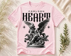 Forlorn Heart Angel Graphic Shirt – Gothic Faith Aesthetic Cherub Tee