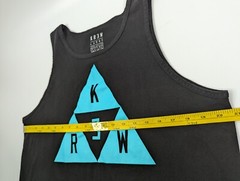 Krew Tank Top Triangle Graphic Mens Large Sleeveless Shirt Skateboard Cotton