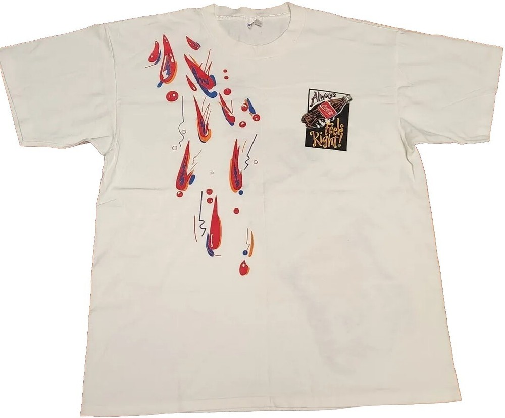 Coca Cola T Shirt Men’s XL Always Feel Right Vintage America’s Best Double Sided