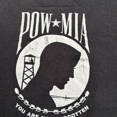 Vintage 80s Military T Shirt Mens XXL Faded Single Stitch POW MIA Thin