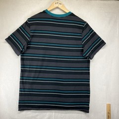 Nike Mens Striped Short Sleeve Ringer T-Shirt Blue Teal Cotton Large FD1358-451