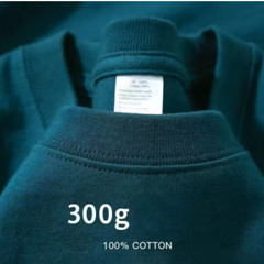 Men’s Heavy Duty 300g American Pure Cotton T-Shirt Oversized Casual Short Sleeve
